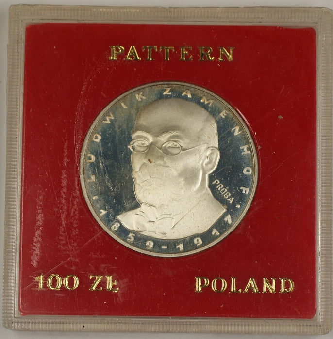 1979 100 Zloty Polish Silver Proof Commemorative Zamenhof Coin