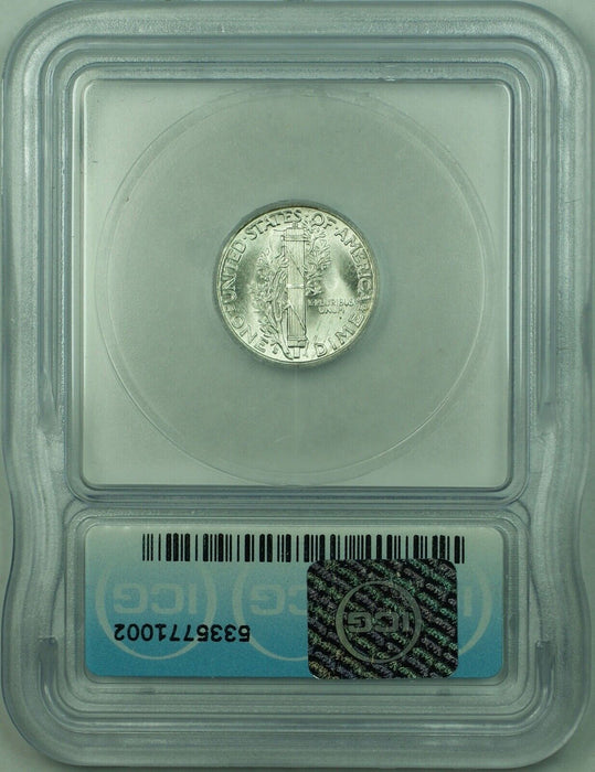 1938-S Mercury Silver Dime 10c Coin ICG MS-65 (53)