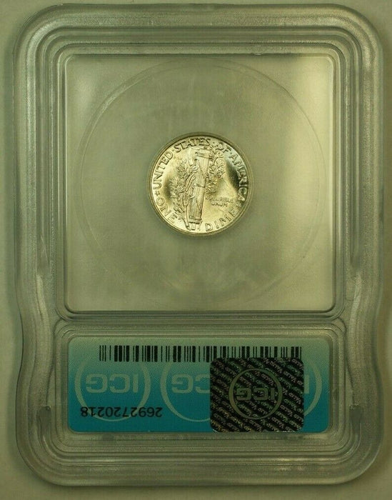 1942 Silver Mercury Dime 10c Coin ICG MS-65 FSB
