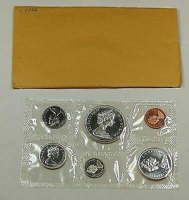 1966 Canada Mint Set- Proof Like- Uncirculated 6 Coin Set 3 Silver Royal Mint