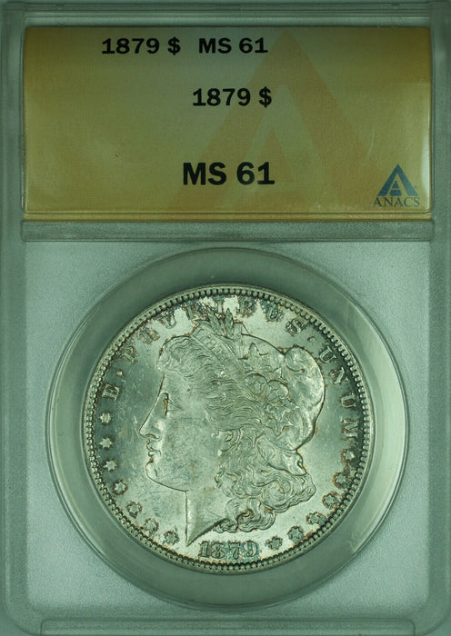 1879 Morgan Silver Dollar $1 Coin ANACS MS-61