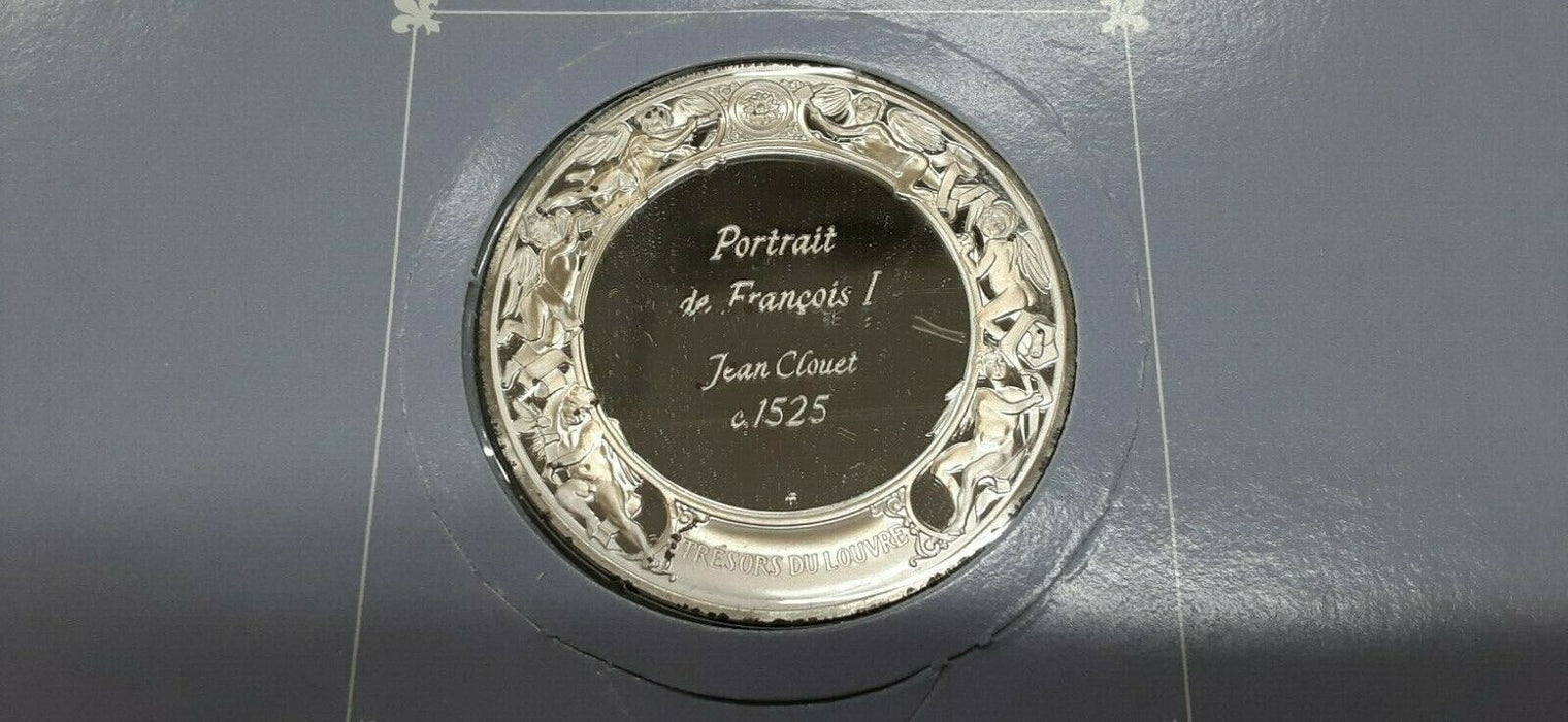 Franklin Mint Treasures of The Louvre .925 Silver Medal- Portrait of Francis I