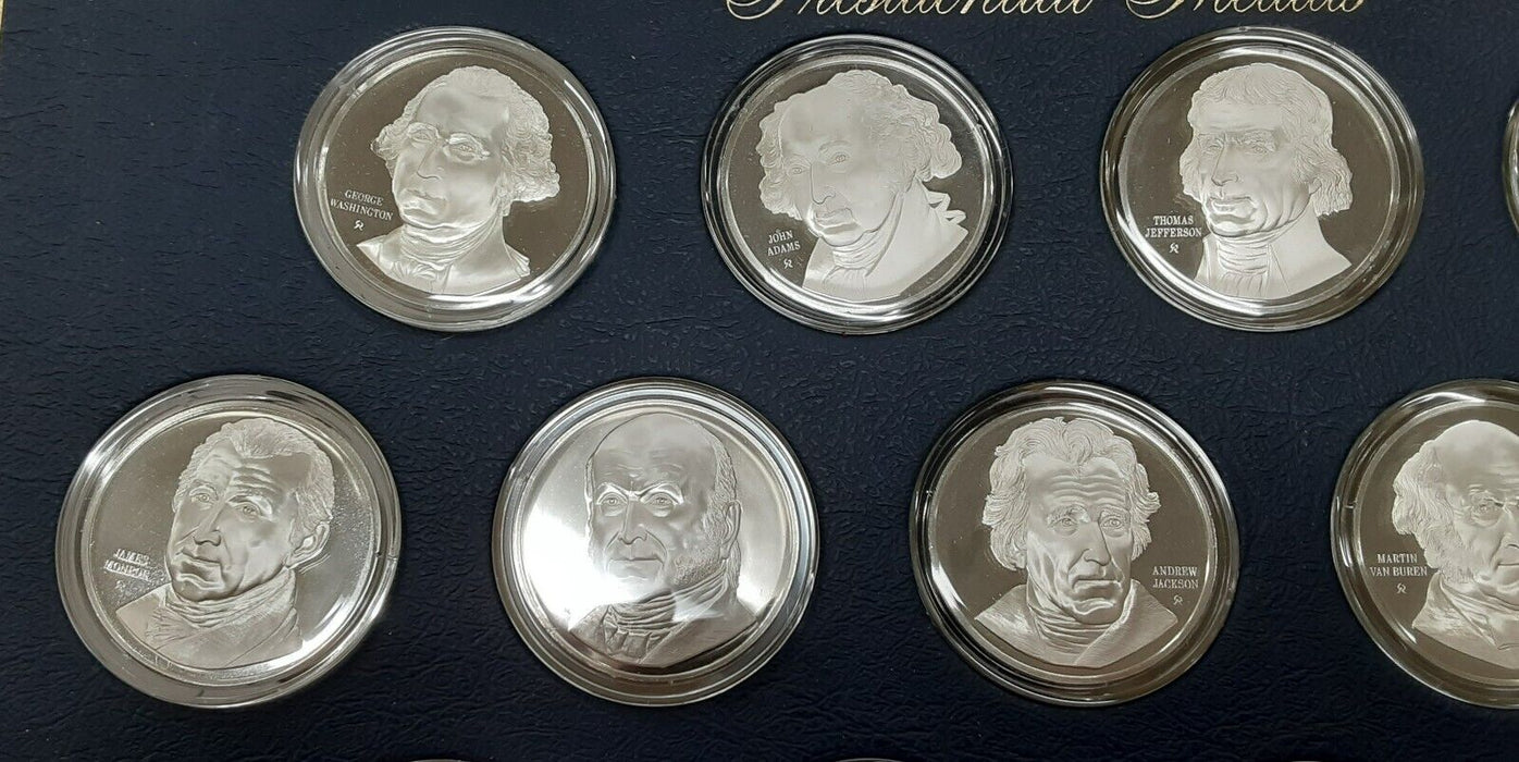 White House Historical Assoc 38 Pc Sterling Silver Presidential Medals Set