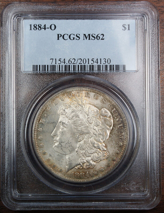 1884-O Morgan Silver Dollar Coin, PCGS MS-62 Toned