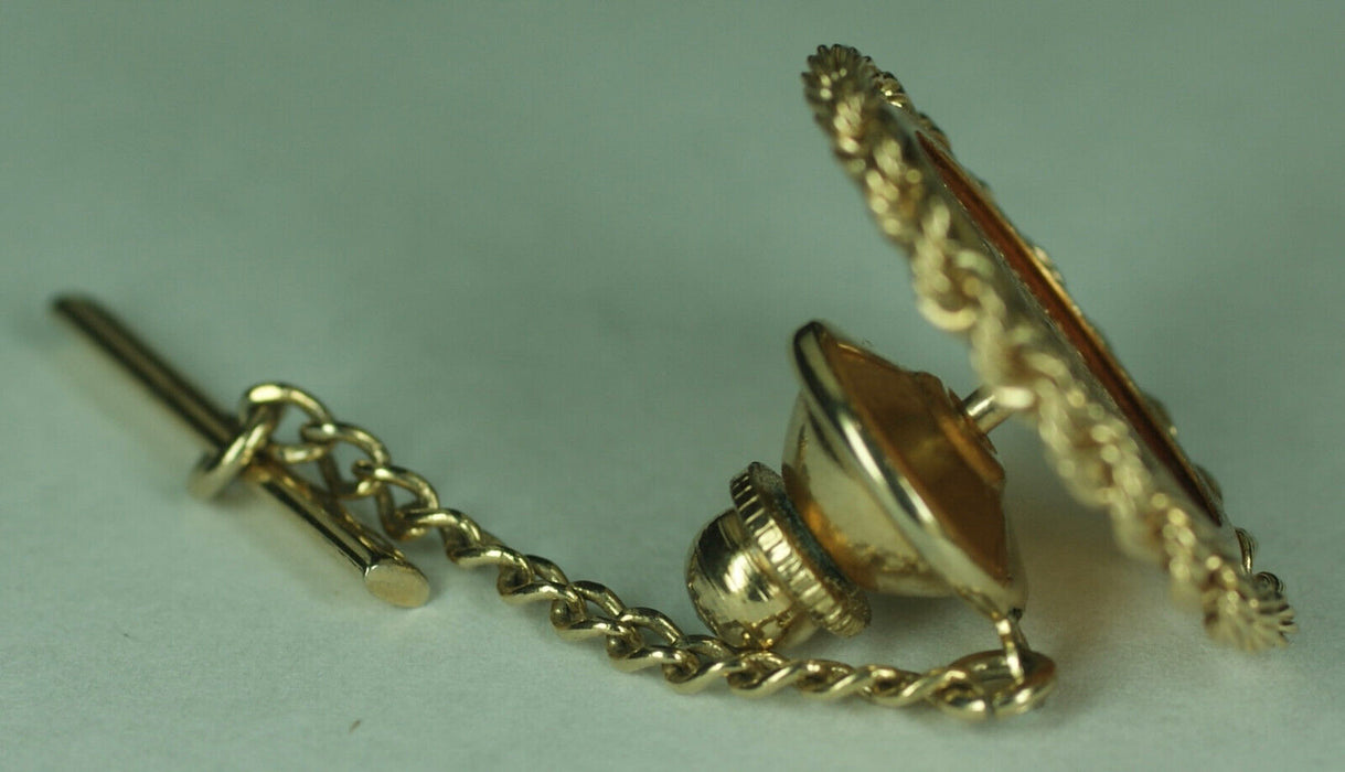 1945 Mexico 2.5 Pesos Gold Coin in 14K Rope Bezel Tie Pin