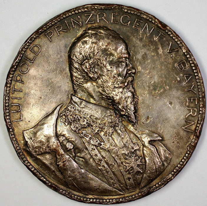 1897 Luitpold Przregent V. Bayern Massive German Silver Scarce Heavy Medal