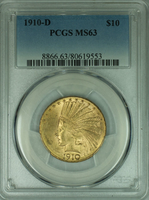 1910-D Indian $10 Eagle PCGS MS 63