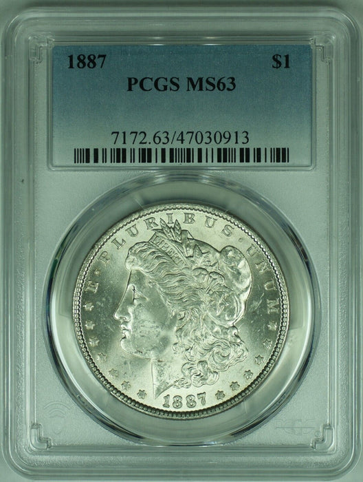 1887 Morgan Silver Dollar Coin  PCGS MS-63   (39A)