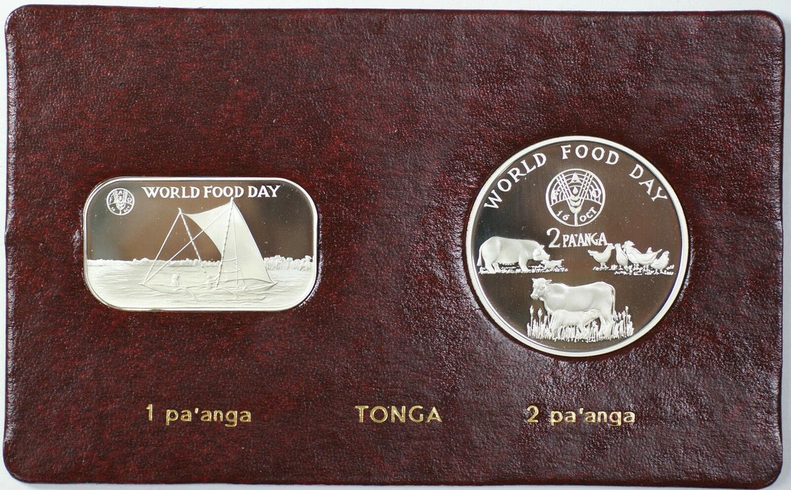 1981 FAO World Food Day October 16 Album Insert, Tonga 1 Pa'anga & 2 Pa'anga