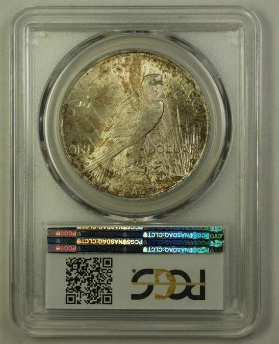 1922 US Silver Peace Dollar $1 Coin PCGS MS-63 Toned Choice (B) 19