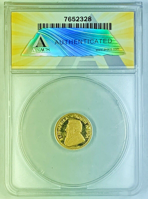 1997 Proof South Africa Krugerrand Gold Coin 1/10 OZ Fine Gold ANACS PR 61 DCAM