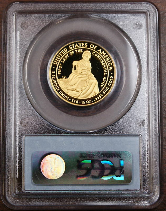 2007-W $10 Gold Martha Washington Coin, PCGS PR-69 DCAM, First Spouse