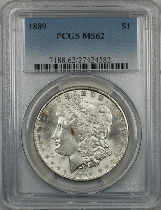 1889 Morgan Silver Dollar $1 PCGS MS-62 Better Quality (3J)