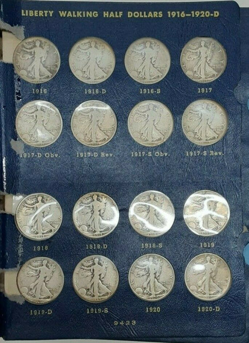 Near Complete Collection/Walking Liberty Half Dollars 1916-47 PDS (No 21-D)