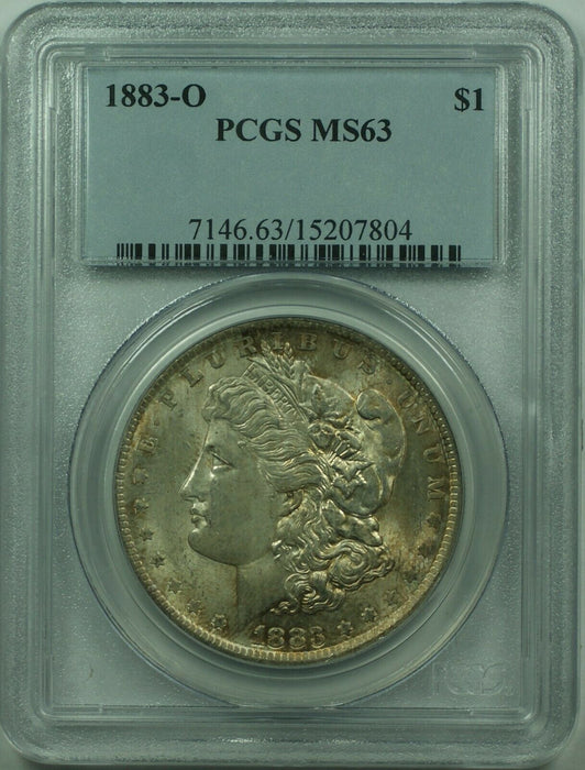 1883-O Morgan Silver Dollar Coin $1 PCGS MS-63 Lightly Toned (31) C