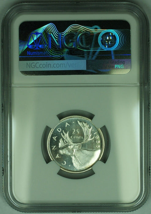 1955 Canada 25 Cent Coin NGC PL-64   (A)