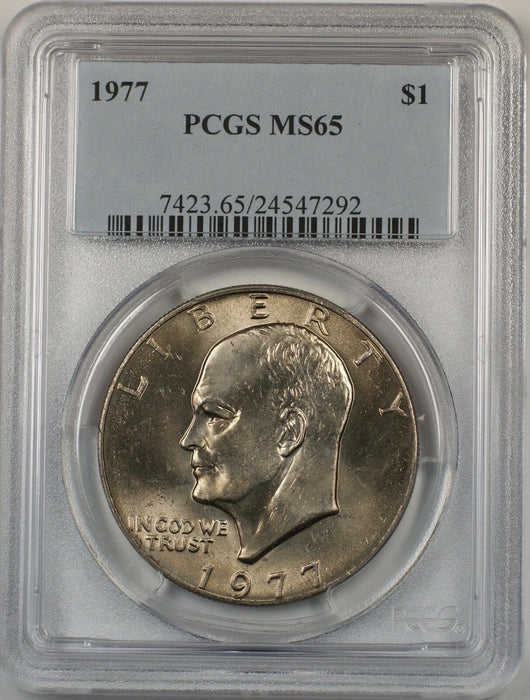 1977 Eisenhower  Ike Dollar $1 Coin PCGS MS65 (BR-37 E)