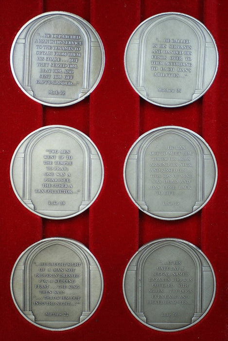 Complete Parables of Jesus Solid Sterling Silver 20 Medal Set Pietro Montana