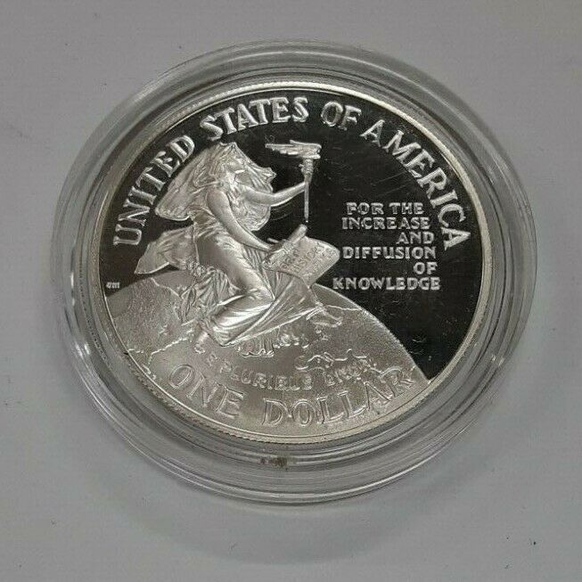 1996-P Smithsonian 150th Anniversary Commem Proof Silver $1 in Capsule ONLY