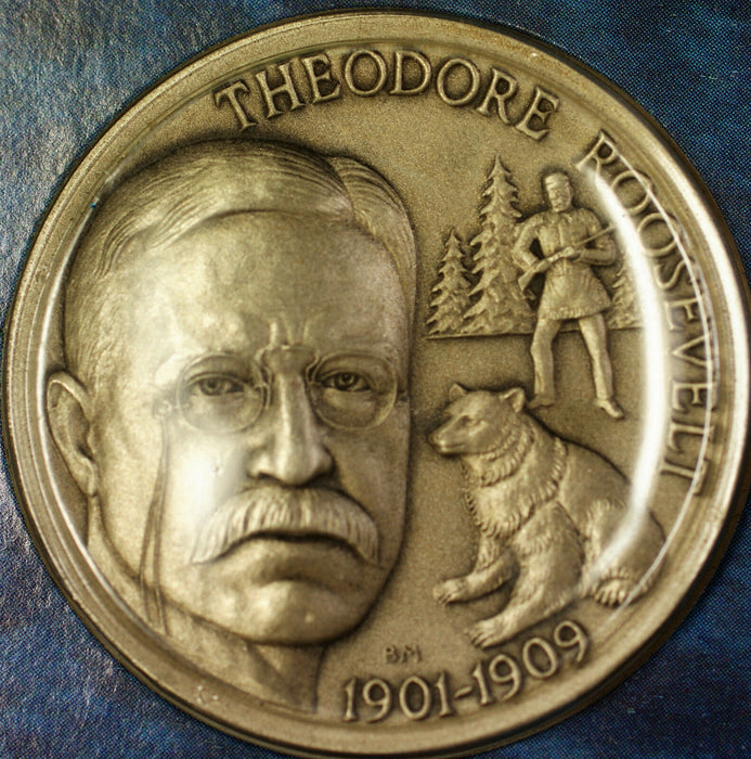 1972 Theodore Roosevelt and William Taft Silver Medal Set The Wittenauer Mint