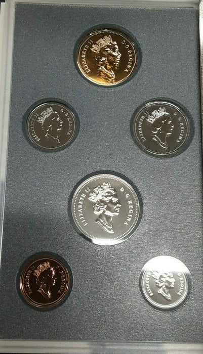 1990 Canada 6 Piece Specimen Set- All BU Coins- In Presentation Case