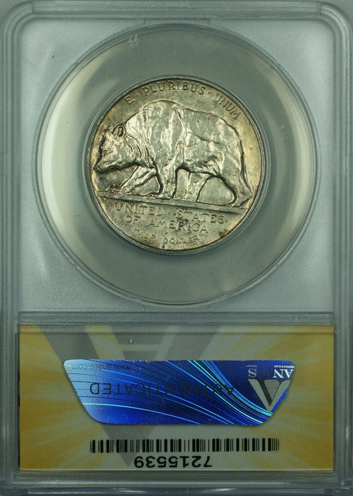 1925-S California Commem Silver Half 50c ANACS MS-60 Dets Clnd (Better Coin)(40)