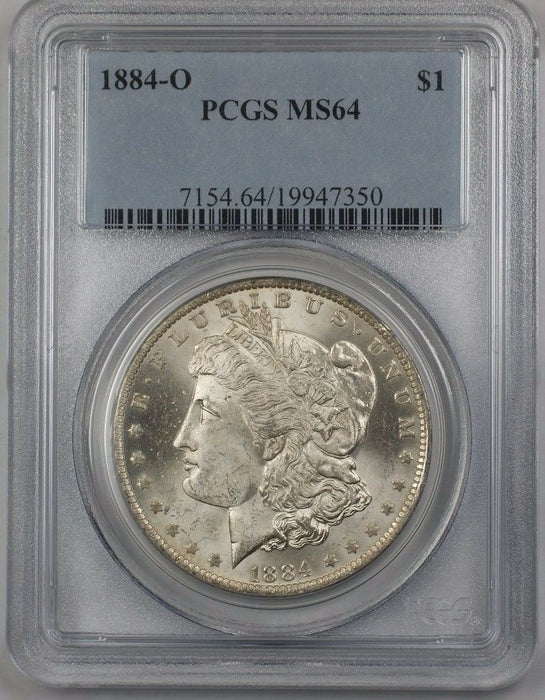 1884-O US Morgan Silver Dollar $1 Coin PCGS MS-64 (Better) BR3 L