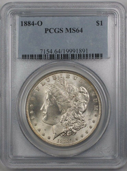 1884-O US Morgan Silver Dollar $1 Coin PCGS MS-64 (Better) BR3 K