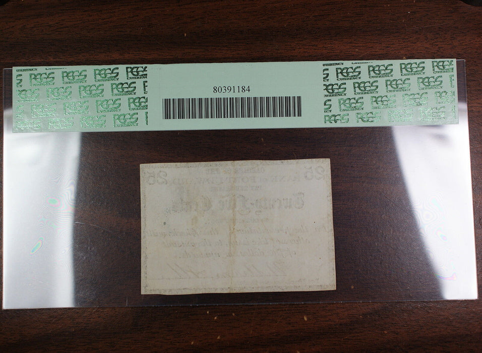 1862 25 Cents, William Allen Fort Edward, PCGS 40 PPQ, Obsolete Banknote