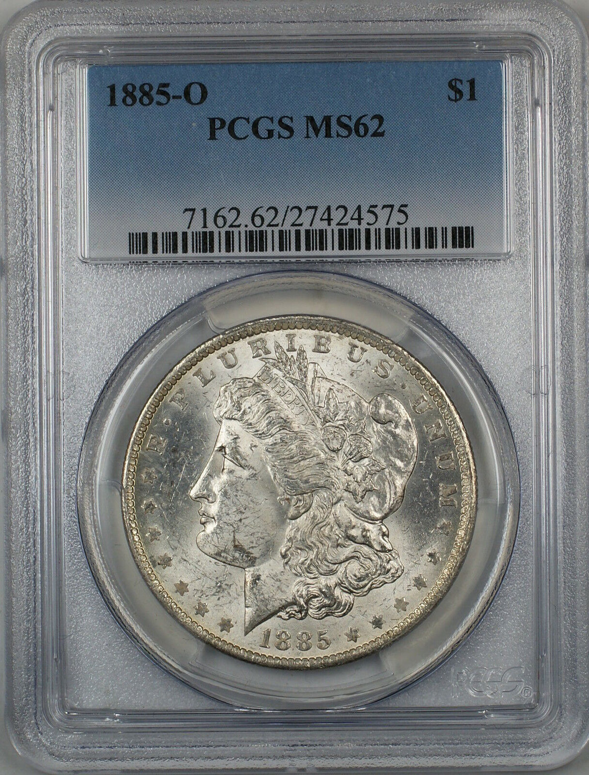 1885 O Morgan Silver Dollar 1 Coin PCGS MS 62 7H Juliancoin