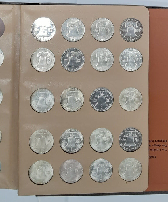 Complete Franklin Silver Half Dollar Set in W/Proofs in Dansco Album