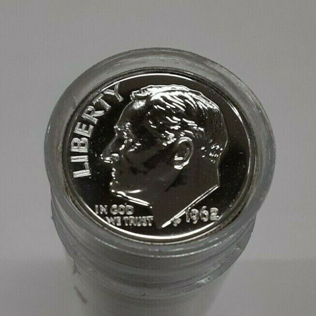 1962 Roosevelt Proof 90% Silver Dimes - 50 Coin Roll