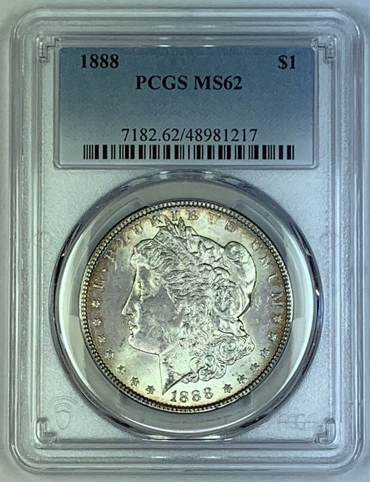 1888 Morgan Silver $1 Dollar Coin PCGS MS 62 (7)