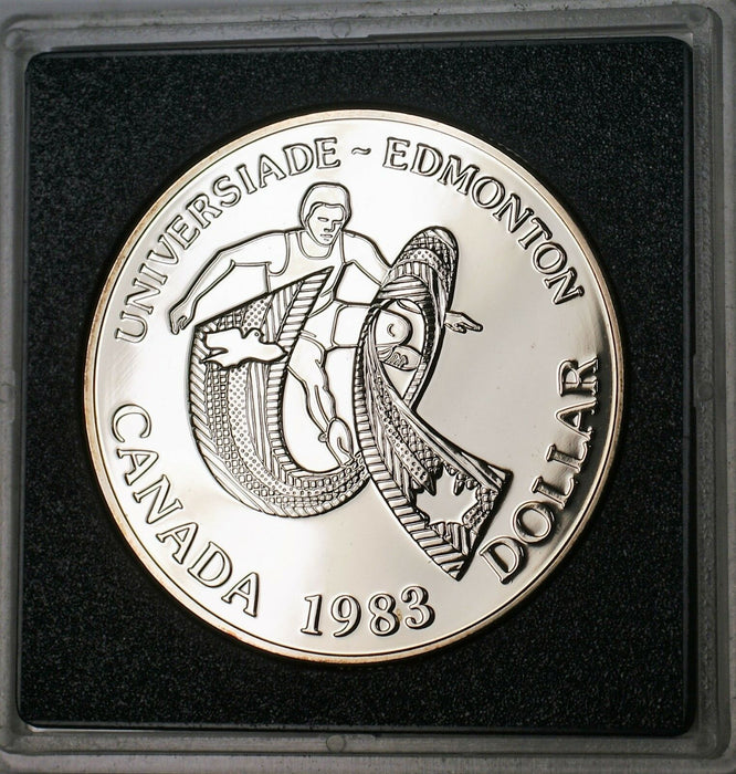 1983 Canada $1 Commemorative Proof Like Coin University of Edmonton Royal Mint