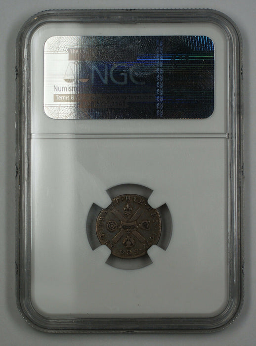 1677 Scotland 1/16 Dollar Silver Coin S-5624 Charles II NGC VF-25 AKR