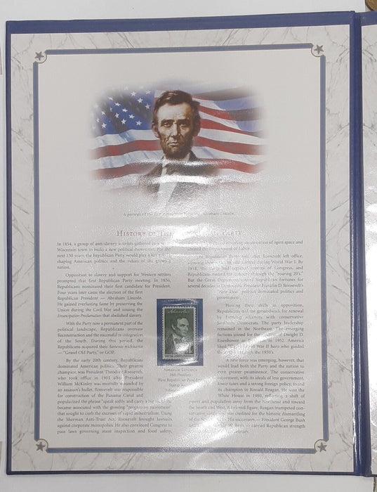 Republican Presidents Folio With Stamps and Coins by PCS