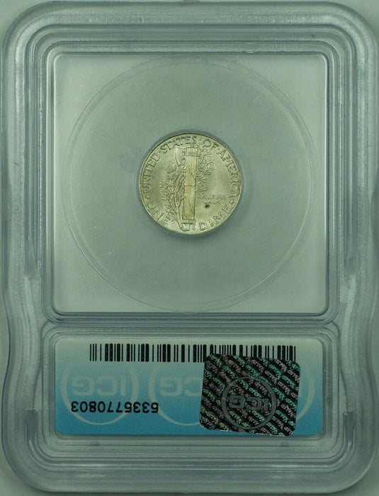 1938 Mercury Silver Dime 10c Coin ICG MS-64 (53B)