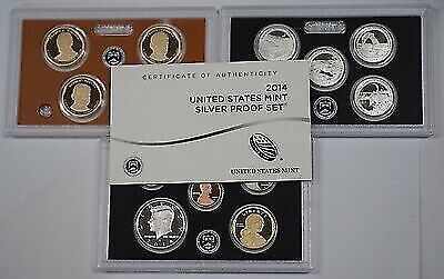 2014-S US Mint Silver Proof Set Gem Coins W/ Box and COA