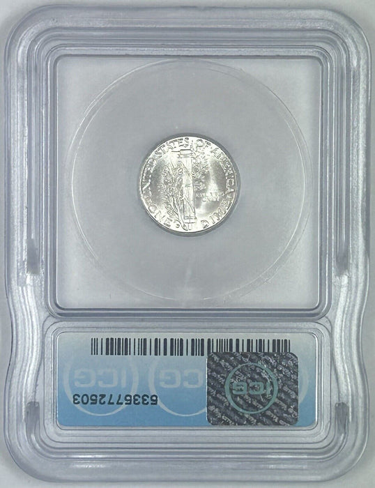 1944-D Mercury Silver Dime 10c Coin ICG MS 63 FB (54)