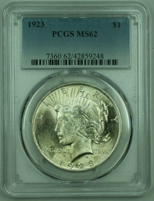 1923 Peace Silver Dollar S$1 PCGS MS-62 (38B)