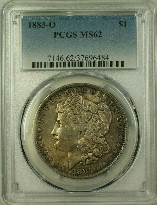 1883-O Morgan Silver Dollar Coin PCGS MS-62 Toning (Better Coin) (21)