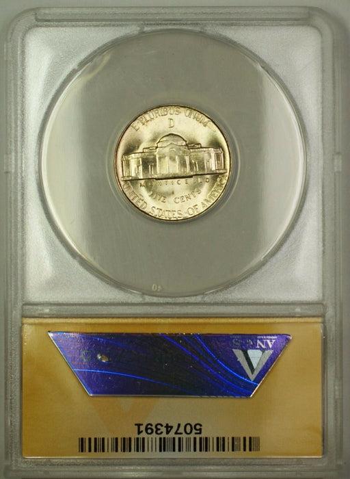 1945-D/D RPM-2 DDO DIE 5 Wartime Silver Jefferson Nickel 5c Coin ANACS MS-66 (H)
