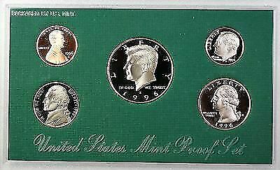 1996-S US Mint Proof Set 5 Gem Coins w/ Box & COA
