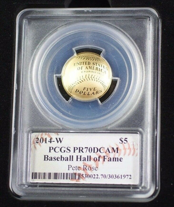 2014-W 3 Coin Baseball Hall of Fame Commem Silver and Gold Set PCGS PR-70 DCAMs