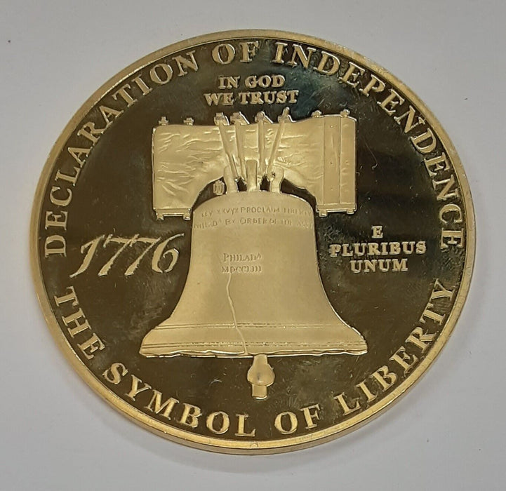 American Mint Declaration of Independence Gold Plated Medal - Proof W/COA