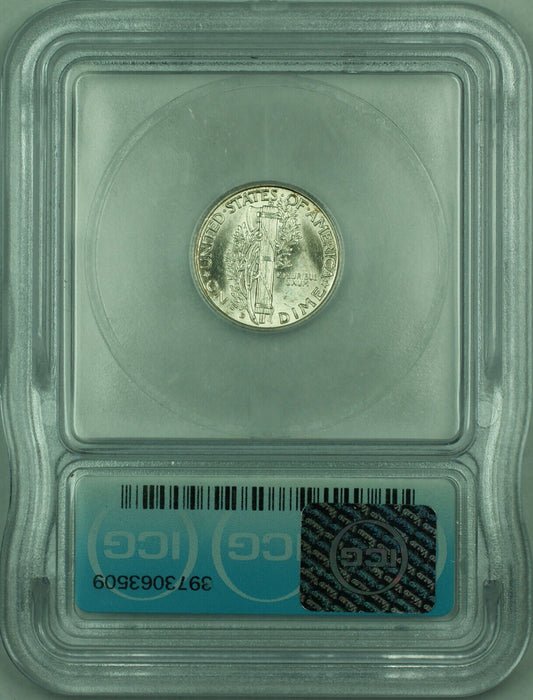1941-D Mercury Silver Dime 10c Coin ICG MS-64 Full Bands FB Better (B)