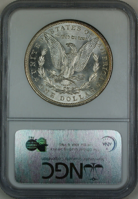 1887 Morgan Silver Dollar Coin, NGC MS-63, Edge Toning