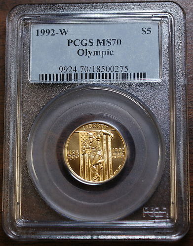 1992-W Olympic $5 Gold Commemorative, PCGS MS-70