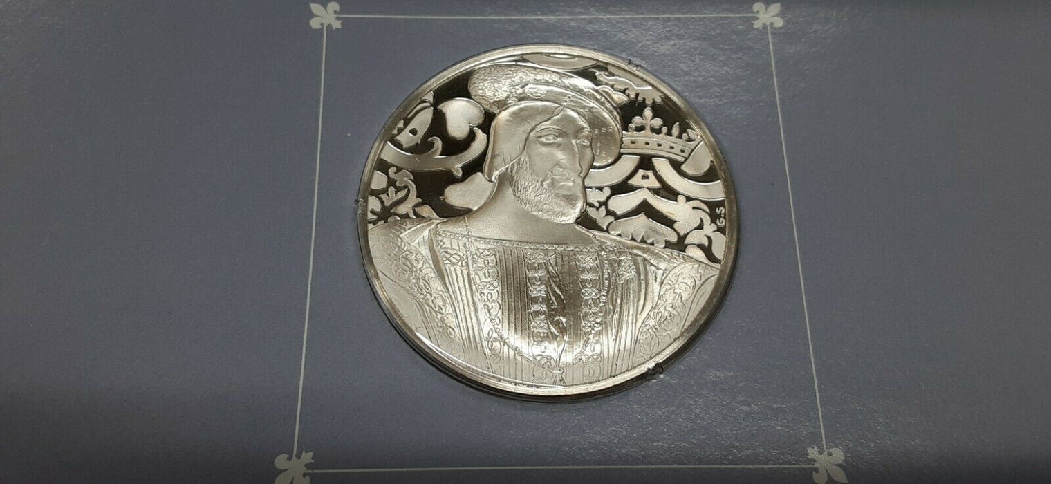 Franklin Mint Treasures of The Louvre .925 Silver Medal- Portrait of Francis I