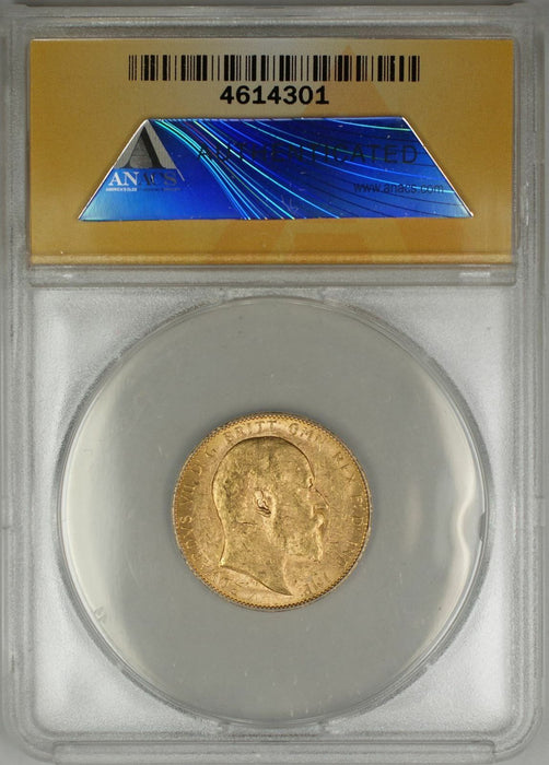 1909-P Australia Sovereign Gold Coin ANACS MS-61 (U AMT)